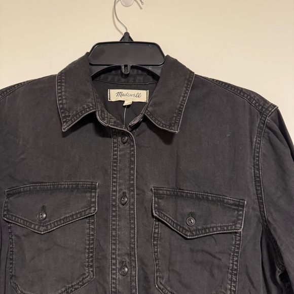 Madewell Lived In Washed Black Button Down Shirt - Picture 4 of 9